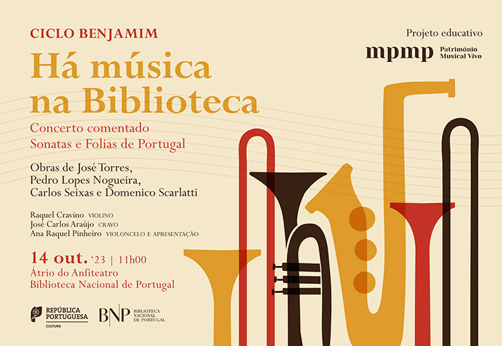 CONCERTO COMENTADO | Ciclo Benjamim. Há Música na Biblioteca! | 14 out. '23 | 11h00 | Átrio do Anfiteatro