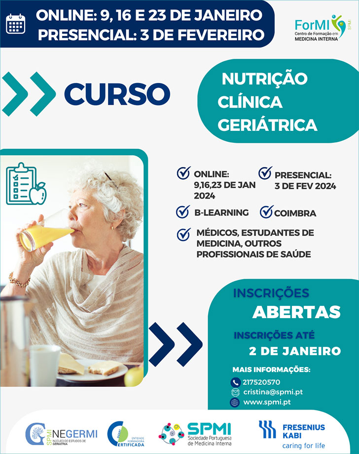 Curso de Nutrição Clínica Geriátrica - Inscrições Abertas