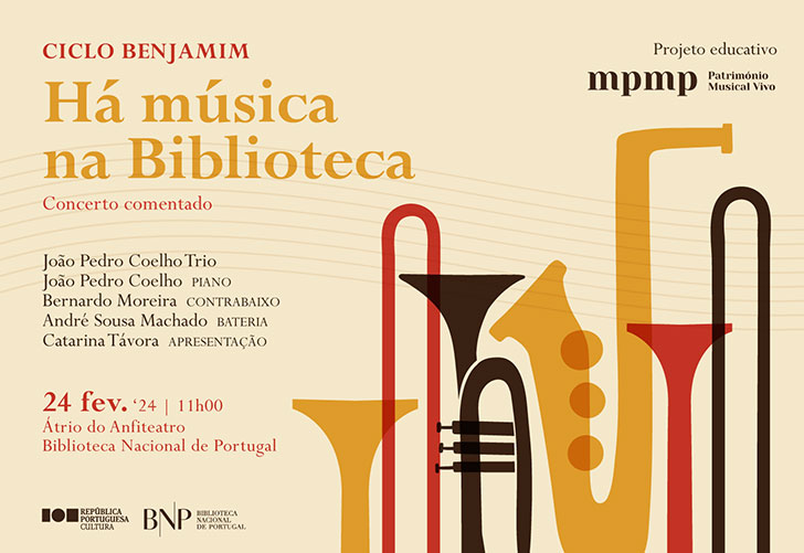 CONCERTO | Ciclo Benjamim. Há Música na Biblioteca! | 24 fev. '24 | 11h00 | Átrio do Anfiteatro