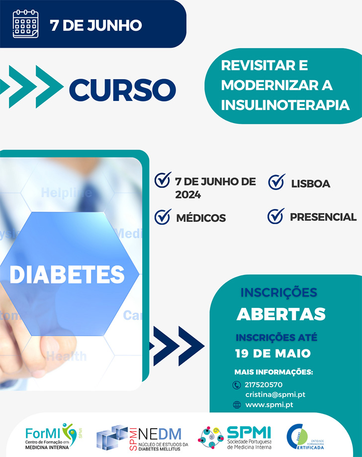 Curso Revisitar e Modernizar a Insulinoterapia - Inscrições Abertas